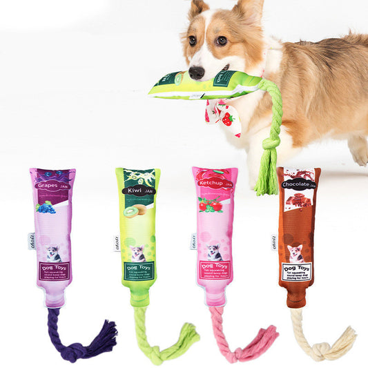 Plush Shampoo Bottle Dog Chew Toy