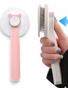 Pet Grooming Brush with Self-Cleaning Feature