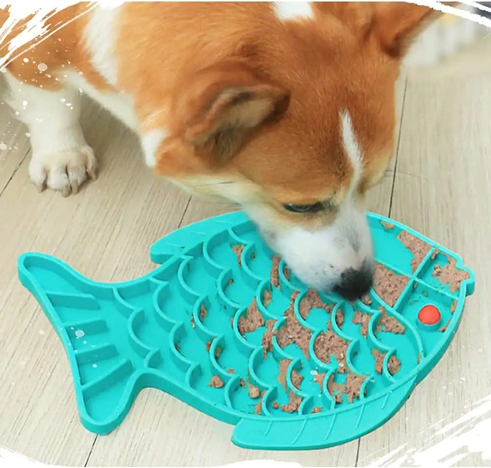 Fish-Shaped Slow Feeding Tray