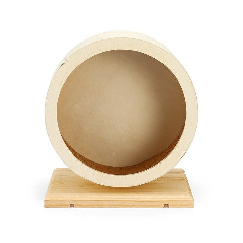 Golden Wooden Hamster Running Wheel