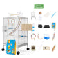 Deluxe Parrot Bird Cage with Feeder Toy and Breeding Box