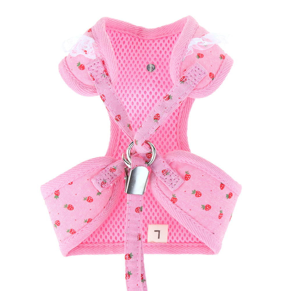 Strawberry Mesh Dog Chest Harness