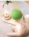 Wooden Cat Tower with Roller Toy and Ball