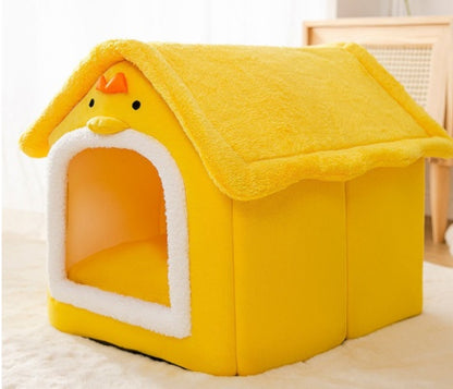 Abri pour animaux de compagnie chaud et durable avec intérieur en peluche