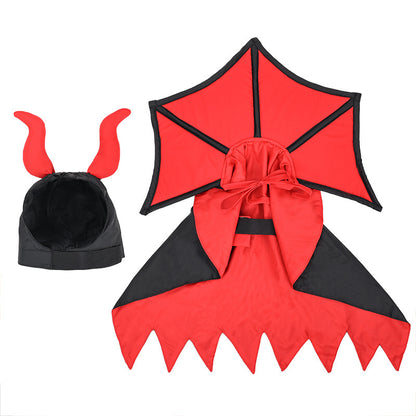 Halloween Vampire Pet Costume - Cloak and Hat Set for Cats & Dogs