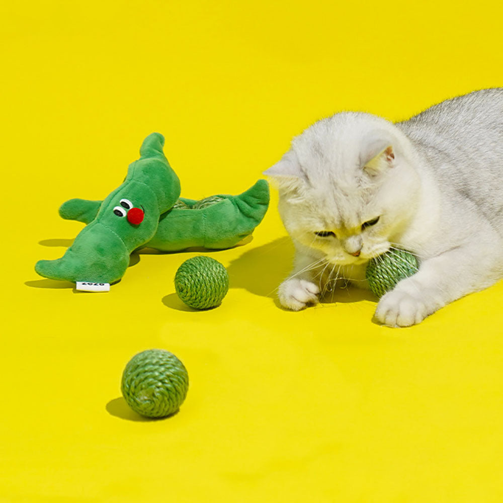 Pea Pod Cat Toy Set with Sound