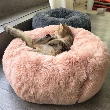 Calming Plush Cat Bed