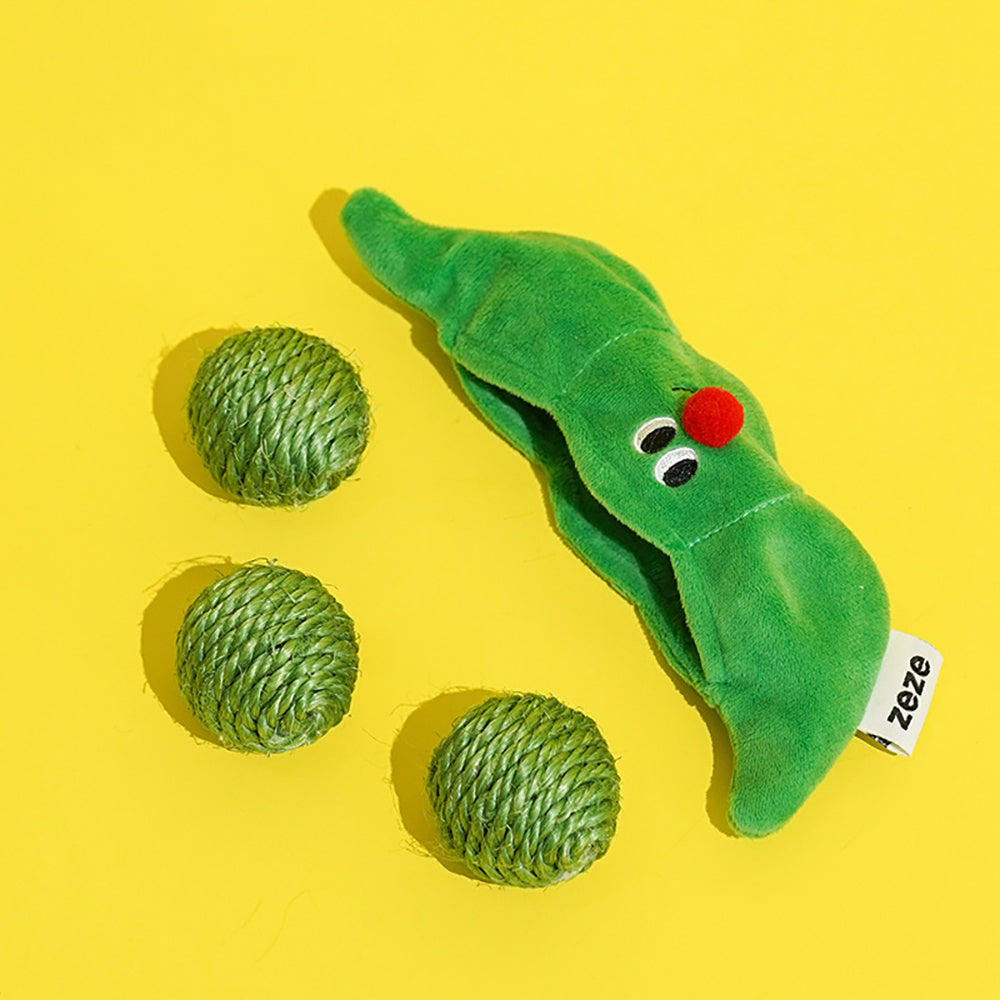 Pea Pod Cat Toy Set with Sound