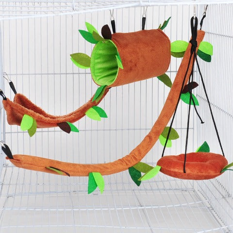 Plush toy hamster tree: whole set