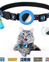 Blue Fabulous Geometric Pattern Cat Collar With Bell