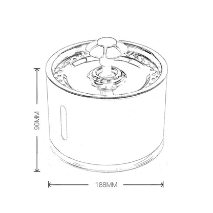 Automatic Cat Fountain with LED Lighting