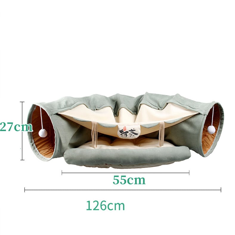 Themed Collapsible Cat Tunnel With Rest Area