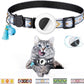 White Fabulous Geometric Pattern Cat Collar With Bell