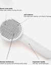 Pet Grooming Brush with Self-Cleaning Feature