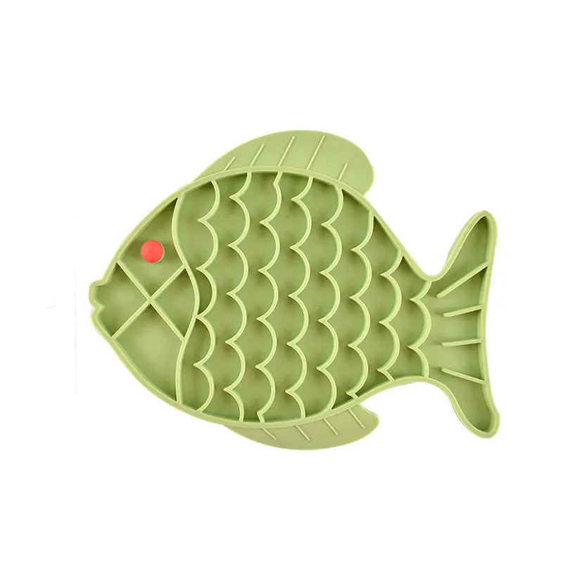 Fish-Shaped Slow Feeding Tray for Cats