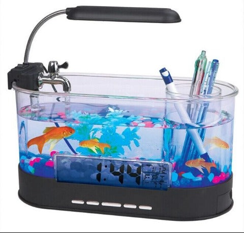 Mini Desktop Aquarium with Pen Holder