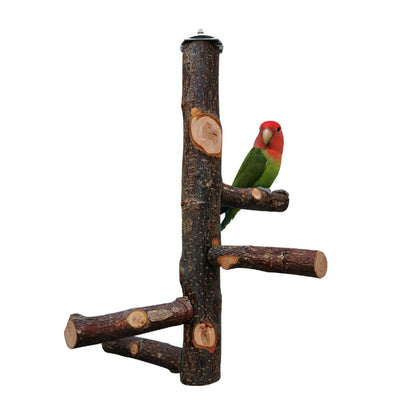 Parrot Bird Wood Stand Pole Toy