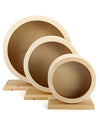 Golden Wooden Hamster Running Wheel: 3 sizes