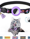 Purple Fabulous Geometric Pattern Cat Collar With Bell