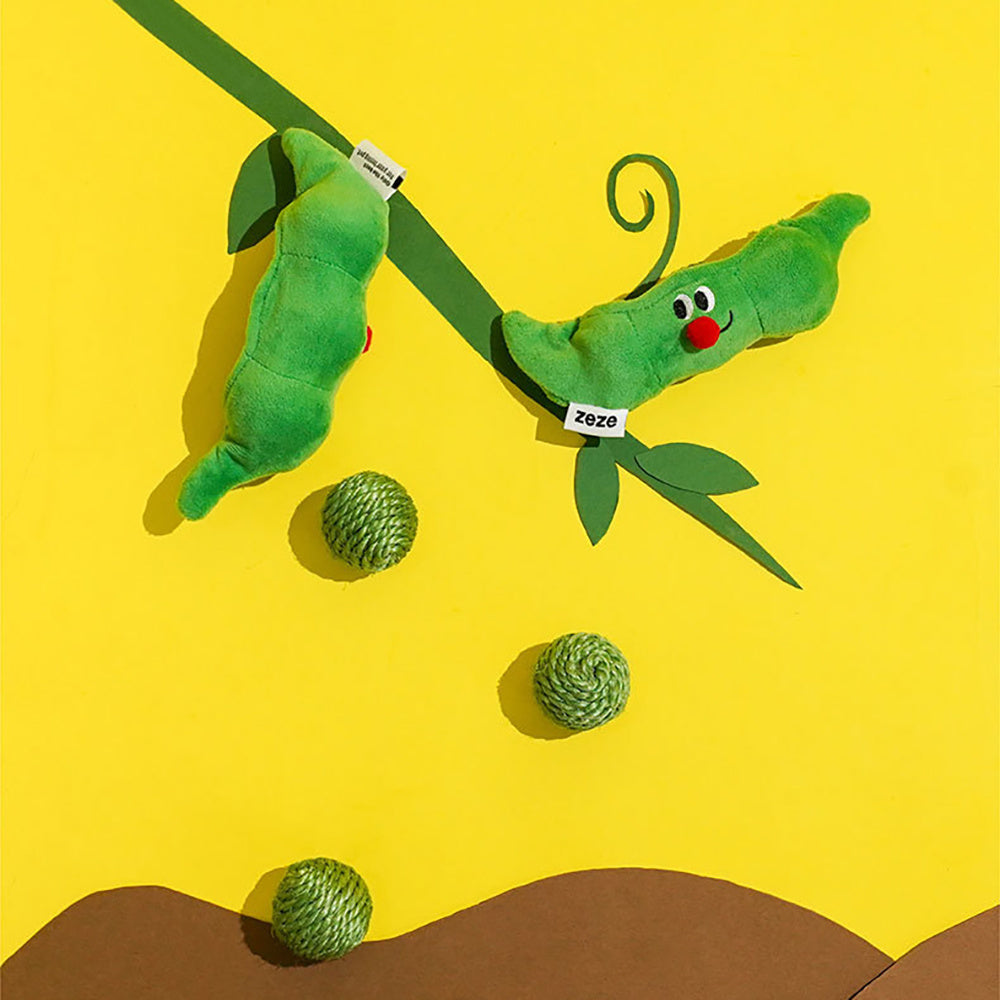 Pea Pod Cat Toy Set with Sound