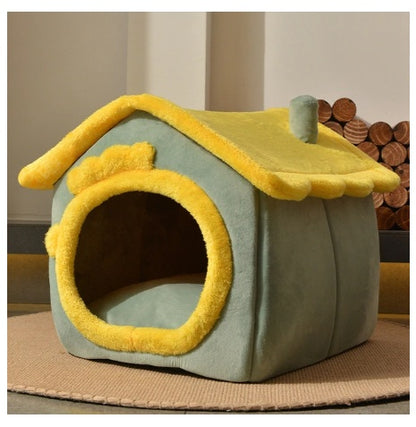Abri pour animaux de compagnie chaud et durable avec intérieur en peluche