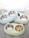 CatEase Double Bowl Feeding Station