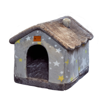 Abri pour animaux de compagnie chaud et durable avec intérieur en peluche