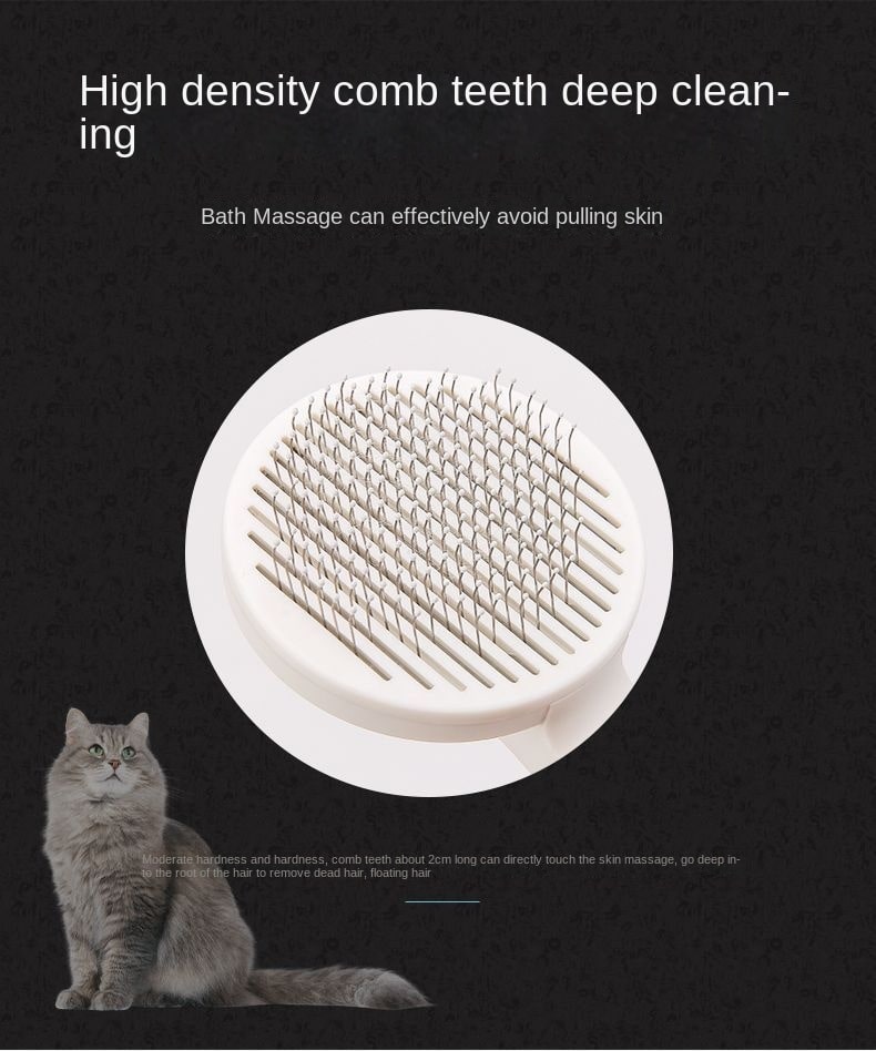 Pet Grooming Brush with Self-Cleaning Feature