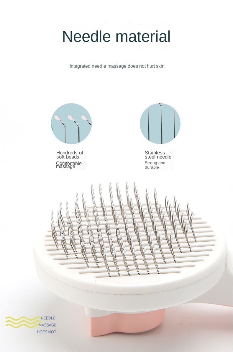 Pet Grooming Brush with Self-Cleaning Feature