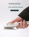 Pet Grooming Brush with Self-Cleaning Feature