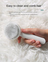 Pet Grooming Brush with Self-Cleaning Feature