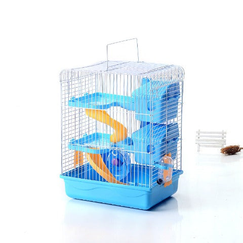 Luxurious Three-storey Hamster Villa Cage: blue