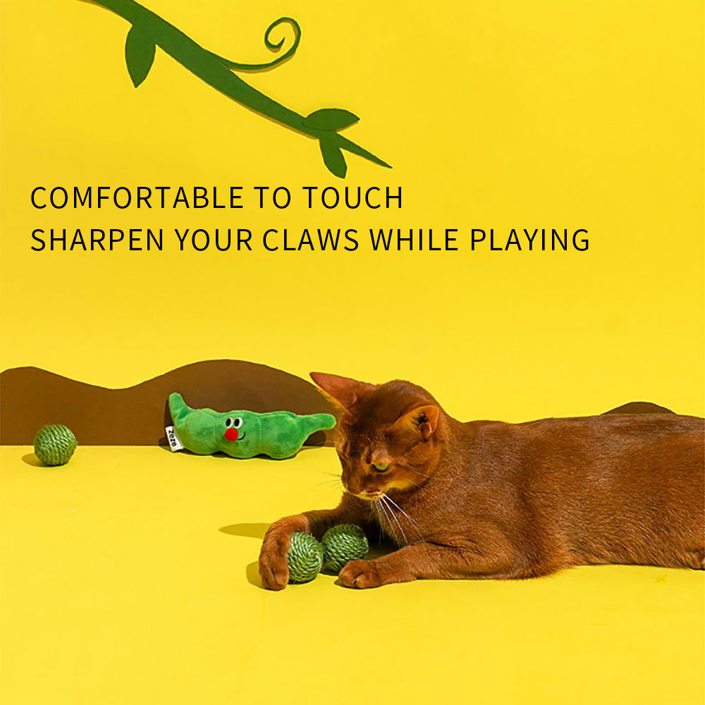 Pea Pod Cat Toy Set with Sound