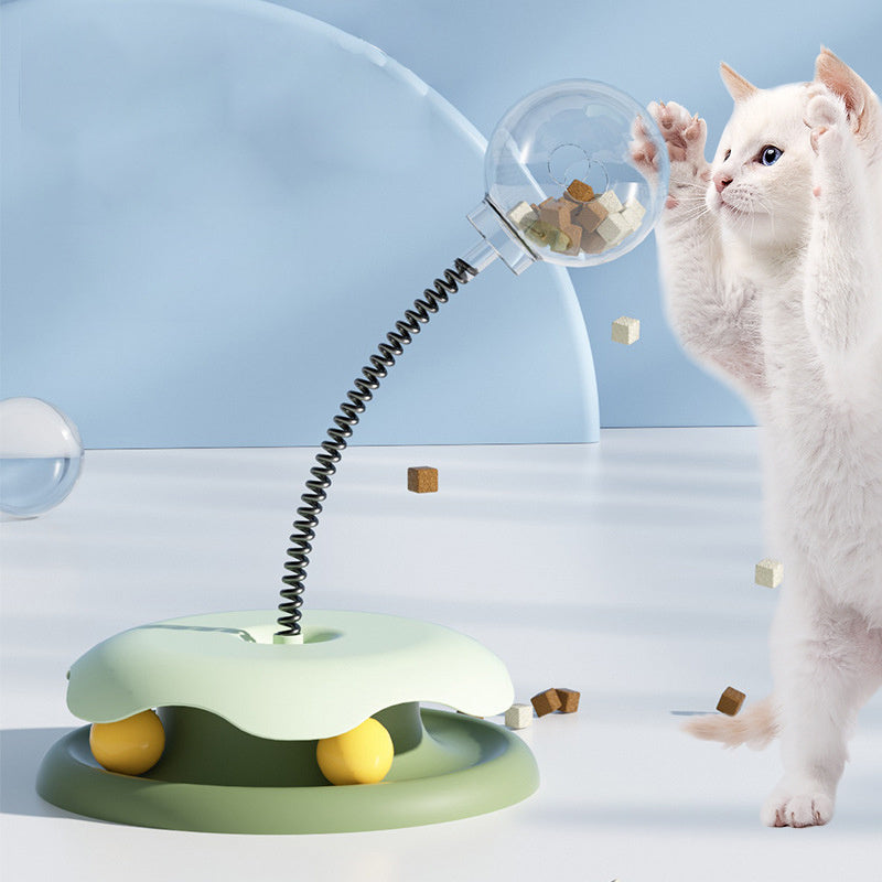 2-in-1 Cat Treat Dispenser Toy