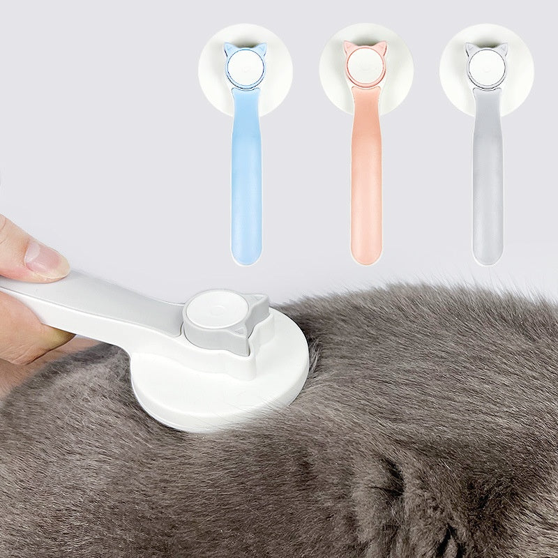 Pet Grooming Brush with Self-Cleaning Feature