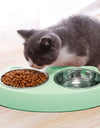 CatEase Double Bowl Feeding Station