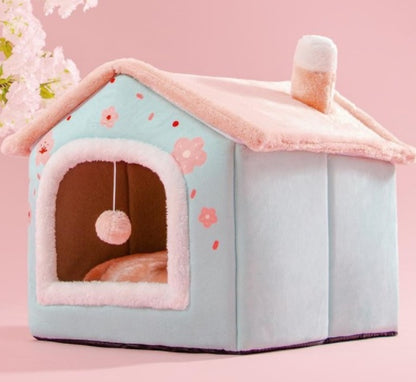 Abri pour animaux de compagnie chaud et durable avec intérieur en peluche