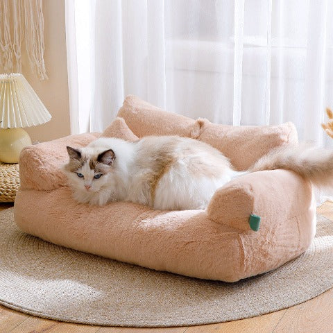A cat on a Luxury Cat Sofa