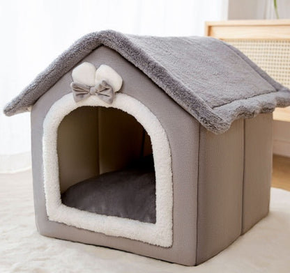 Abri pour animaux de compagnie chaud et durable avec intérieur en peluche