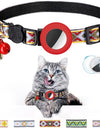 Red Fabulous Geometric Pattern Cat Collar With Bell