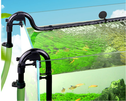 Rain effect plumbing placed in an aquarium