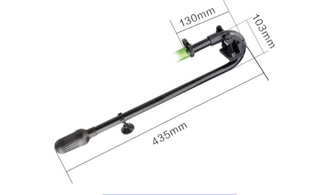 Measurements of a cane-shaped Plumbing for aquariums