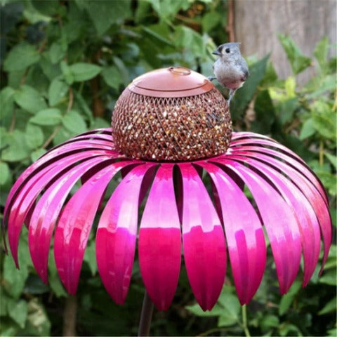 Pink Garden Petal Shape Bird Feeder