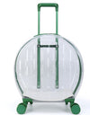 A green Portable cat carrier