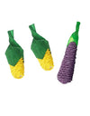 Two corns and eggplant: Decorative Vegetables for Mouse Cages