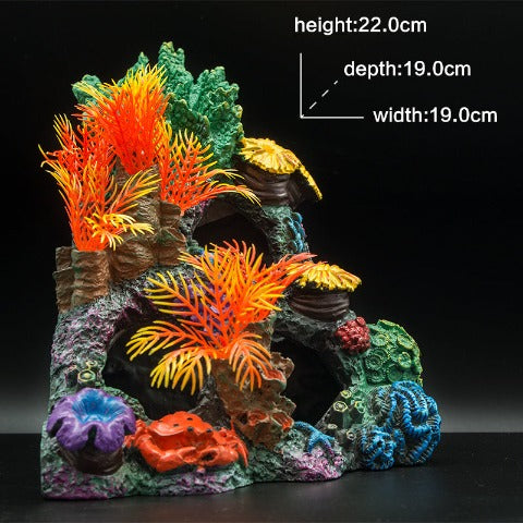 Artificial Coral for Fish Tanks with measurements 