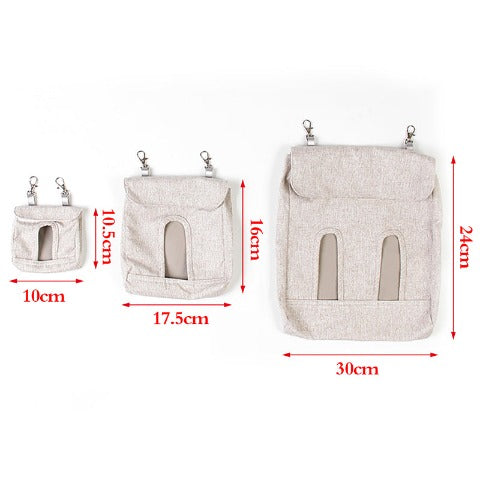 Dimensions of three types of Rodent Feed Bag