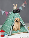 Pet Tent Kennel with a dog