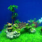 Bridge decoration for aquarium on aquatic grass