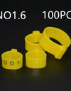 Yellow Poultry leg bands: lot 1.6